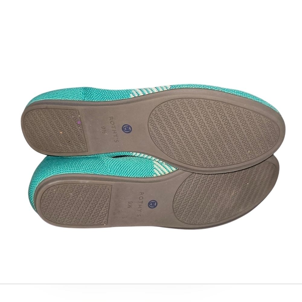 Rothy's Women's Calypso Teal Ballet Flats Size 9.5 Slip On Office Wear - Picture 6 of 8